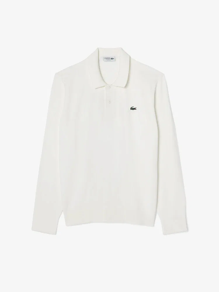 Свитер мужской Lacoste поло, с длинным рукавом, темно-синий — фото 4
