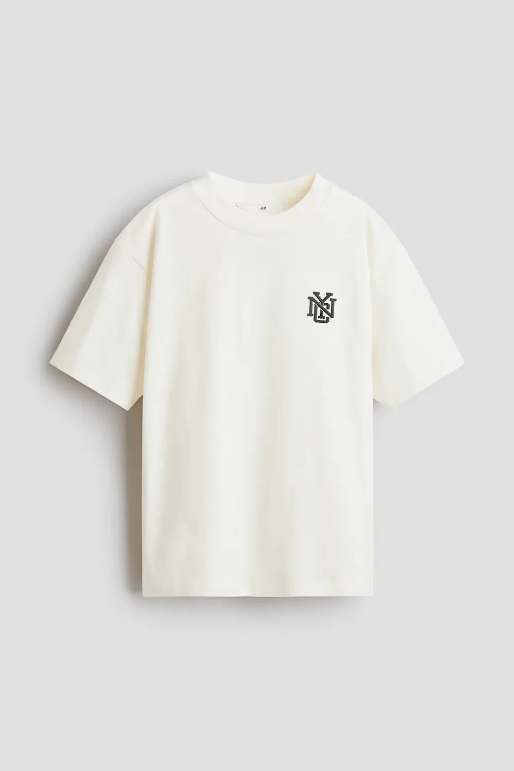 Футболка с принтом свободного кроя H&M, Cremefarben/Nyc — фото 4