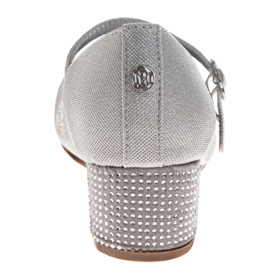 Детские туфли для девочек с блестками Badgley Mischka, Silver — фото 3