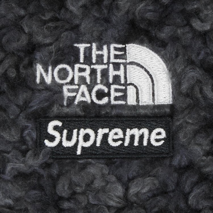 Лонгслив Supreme x The North Face High Pile Fleece Long-Sleeve Top 'Black', черный — фото 4