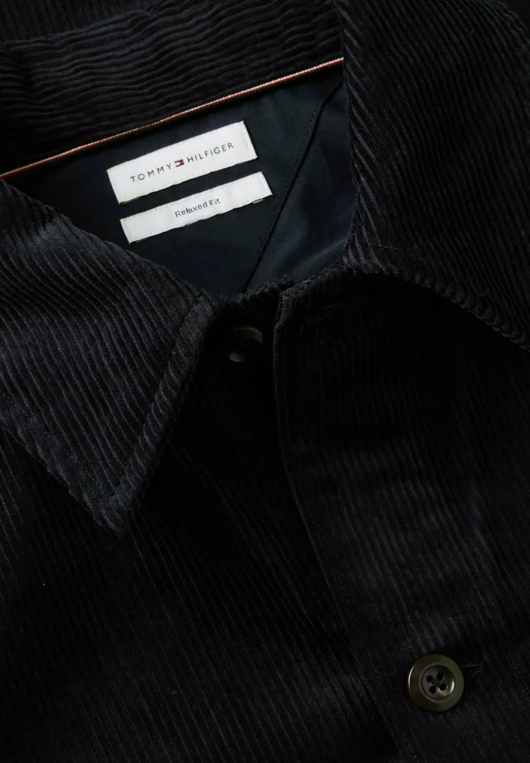 Рабочая рубашка-куртка из вельвета свободного кроя - летняя куртка Tommy Hilfiger, Black — фото 3