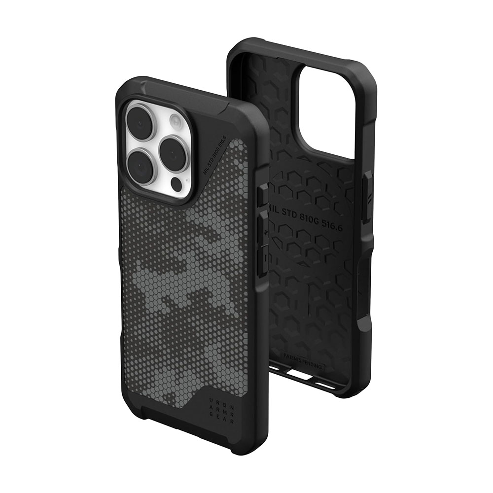 

Чехол UAG Metropolis LT для iPhone 16 Pro с MagSafe, Micro Hex Camo Graphite, Серый, Чехол UAG Metropolis LT для iPhone 16 Pro с MagSafe, Micro Hex Camo Graphite