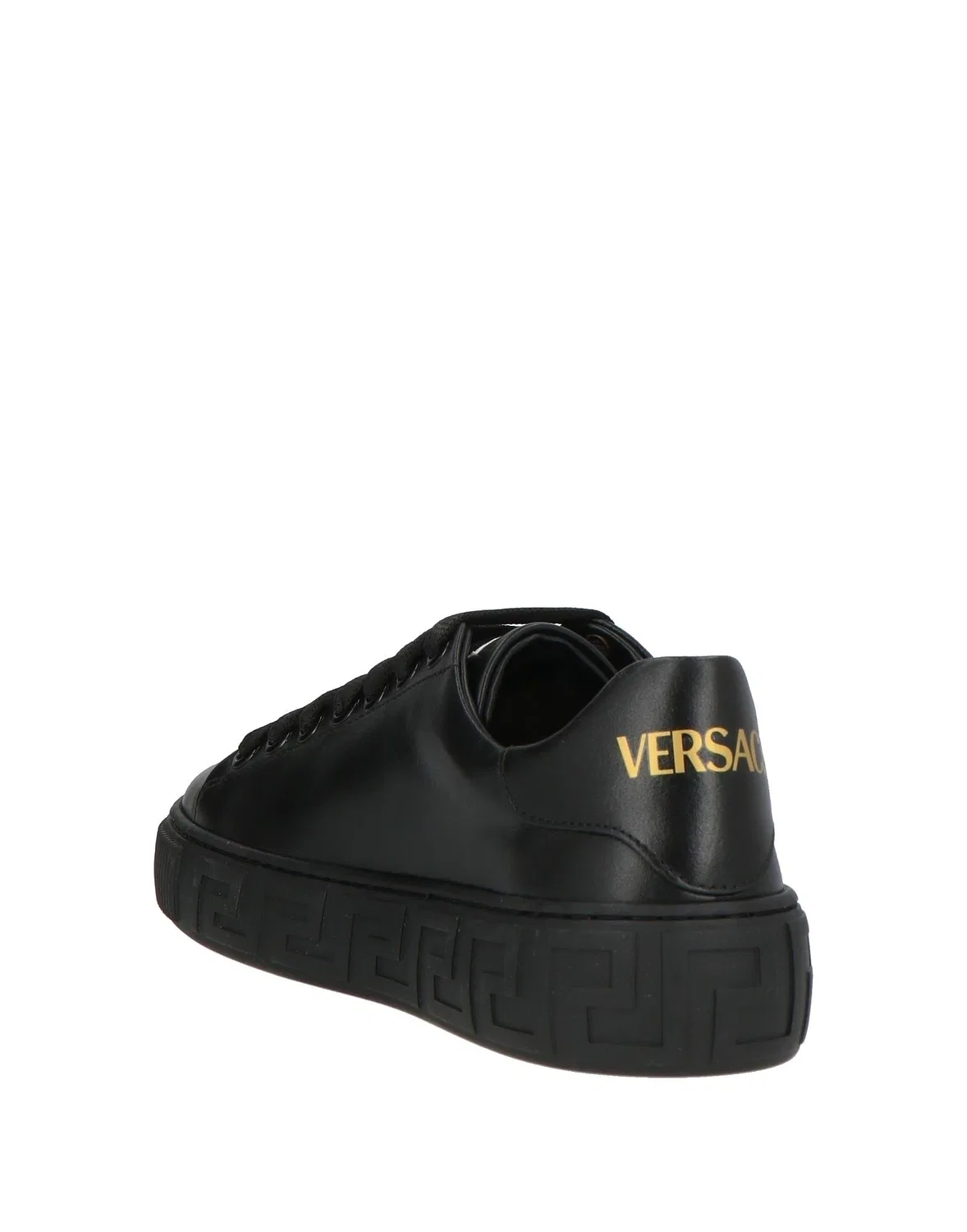 Детские кроссовки для девочек кожаные Versace Young, черный — фото 3