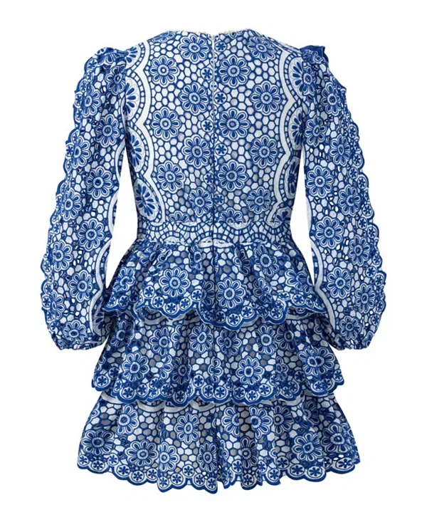 Детское платье для девочек с длинным рукавом Marlo Kids, Royal Blue — фото 2