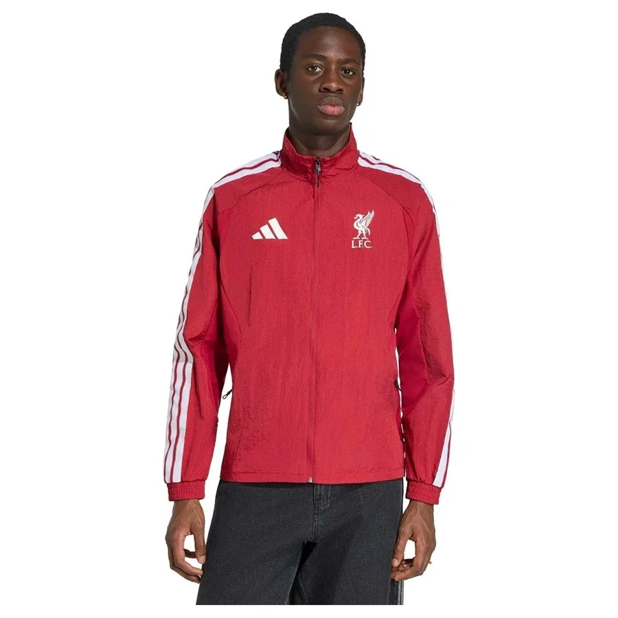 Мужская куртка с высоким воротником Lfc H Anth adidas, Бордовый — фото 2