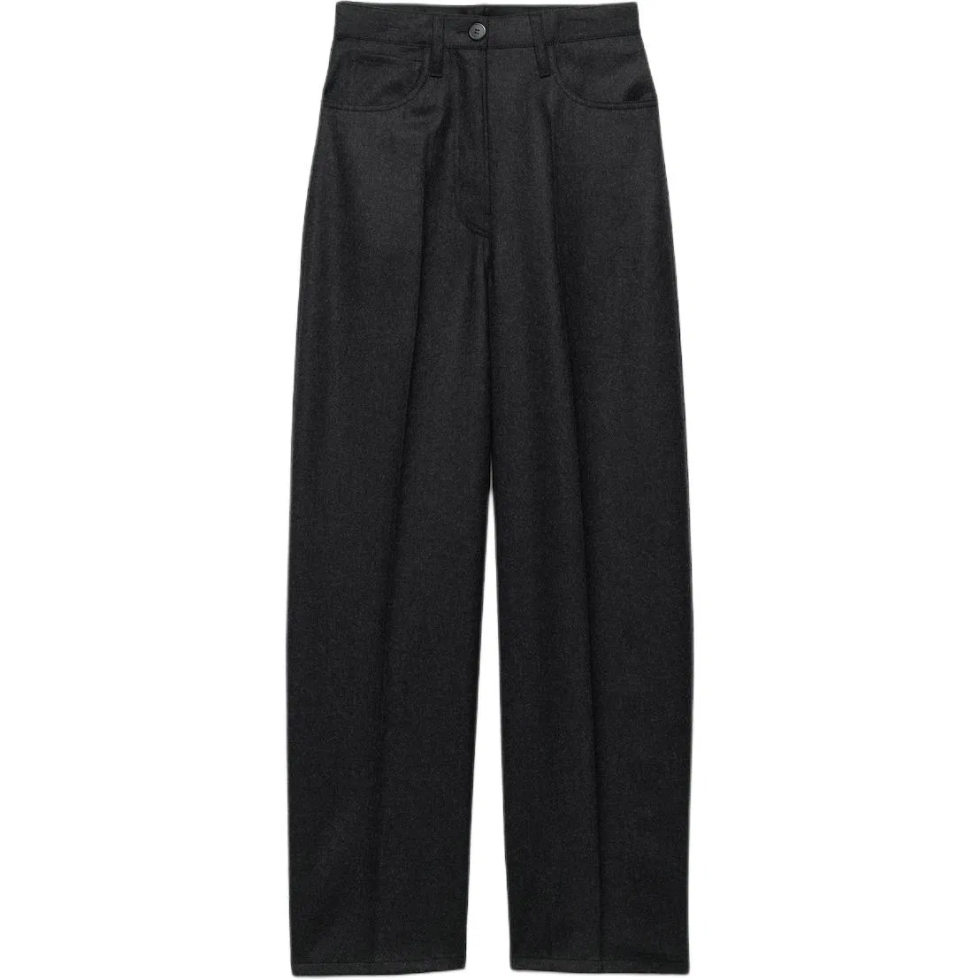 Женские брюки из шерстяного фланели Regular PRADA