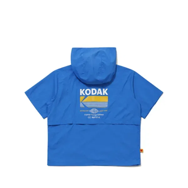 Футболка с капюшоном анорак детская, графический принт, Kodak Kids, синий — фото 3