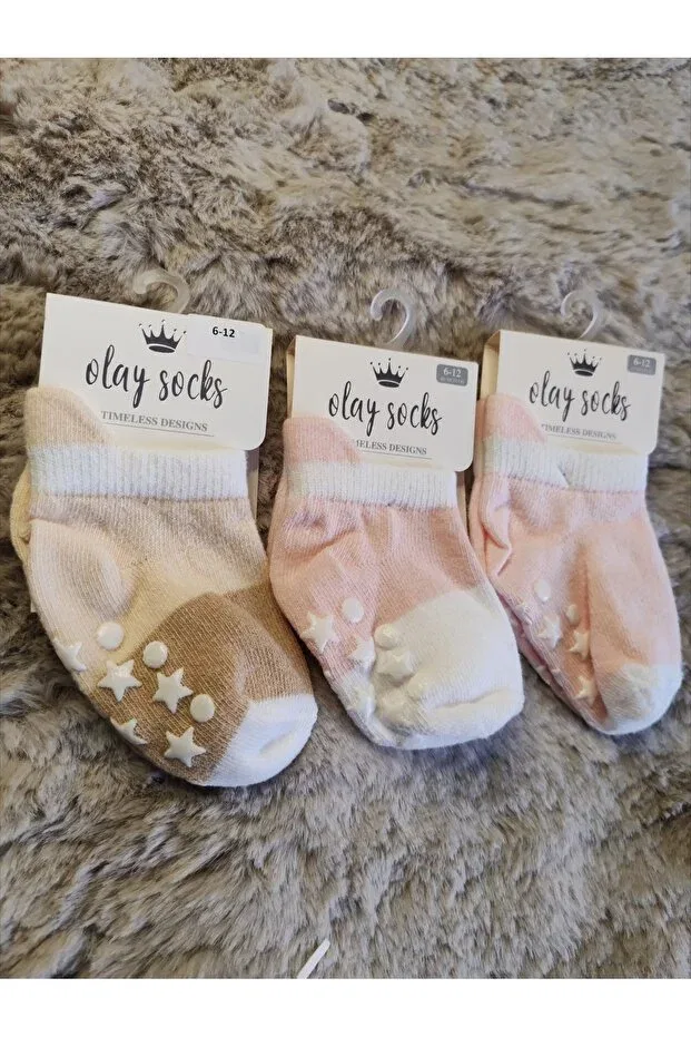 Детские носки хлопковые 3 шт. Basics Olay Socks, Open Pembe-Pembe-Be — фото 3