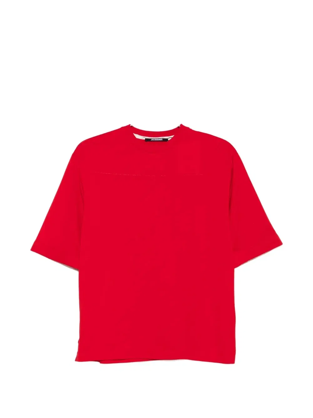 Футболка с нашивкой-логотипом Rond Carre JACQUEMUS, красный