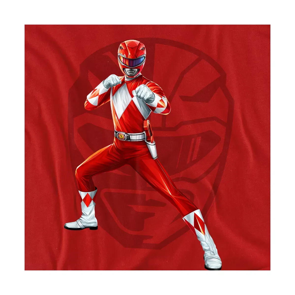 Детское футболка с принтом Power Rangers Red Ranger Helmet, Power Rangers, Red — фото 3
