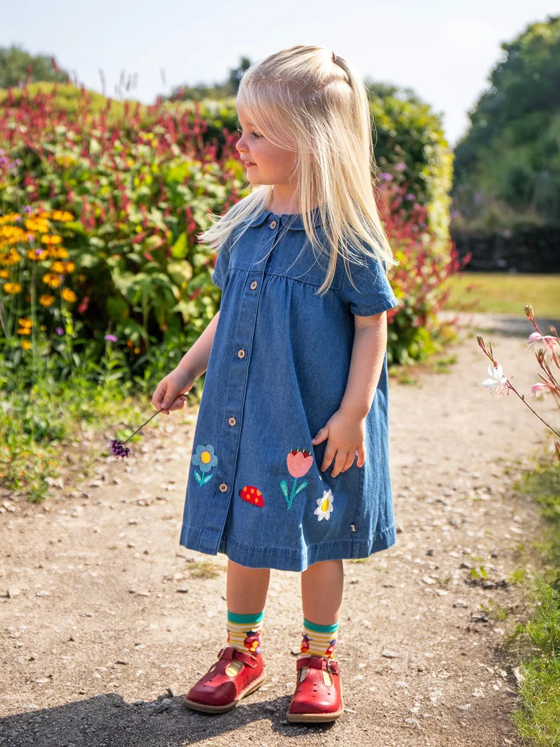 Платье с вышивкой, модель Rosemary Frugi, синий