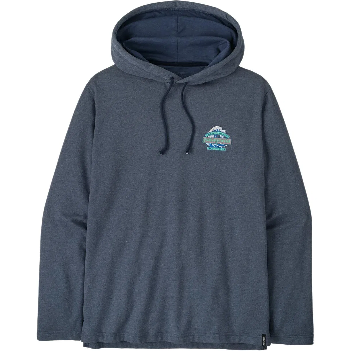 Мужская толстовка с капюшоном и принтом Patagonia, Marine Blue/NENA