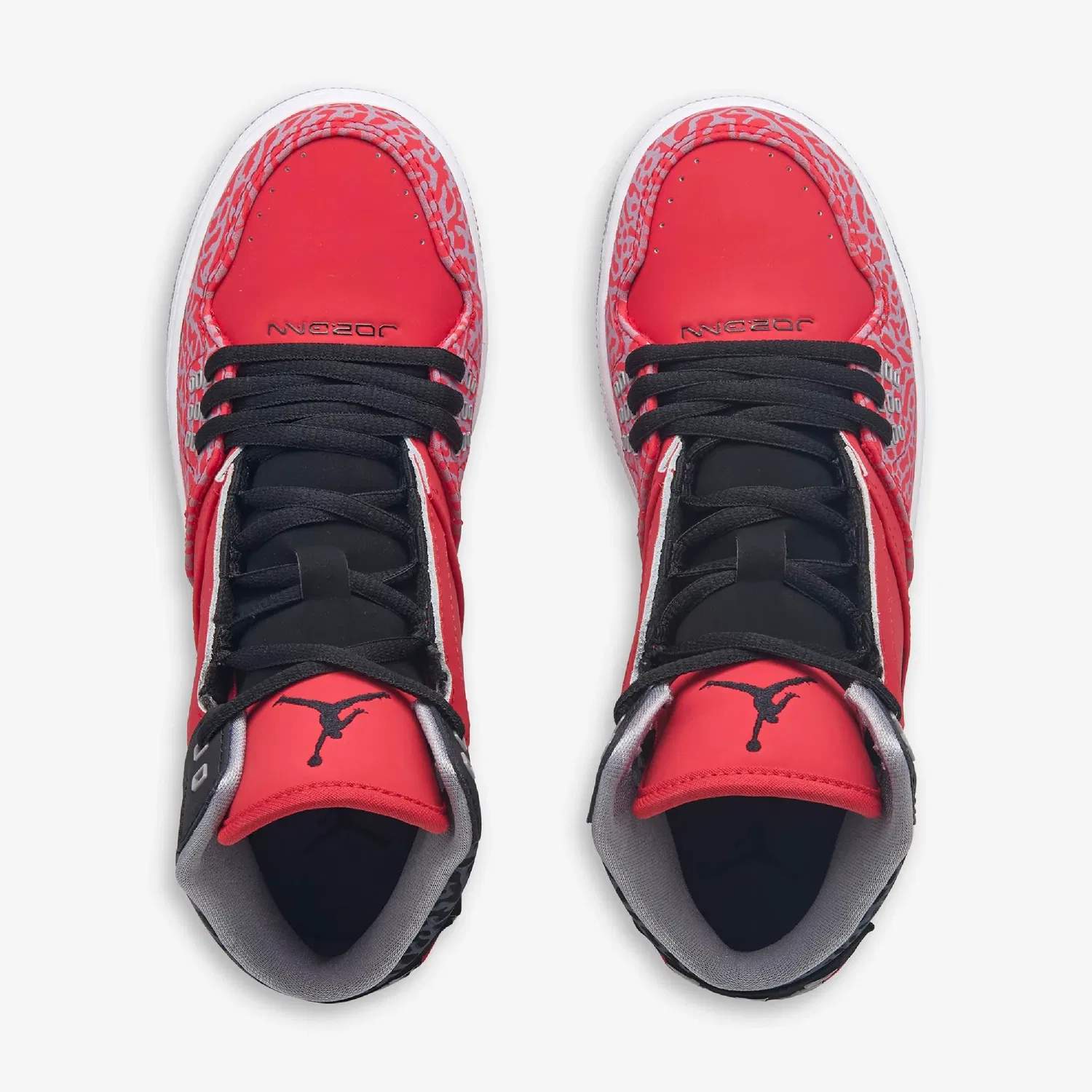 Детские кроссовки средней высоты 1 Flight Jordan, Black/Red — фото 3