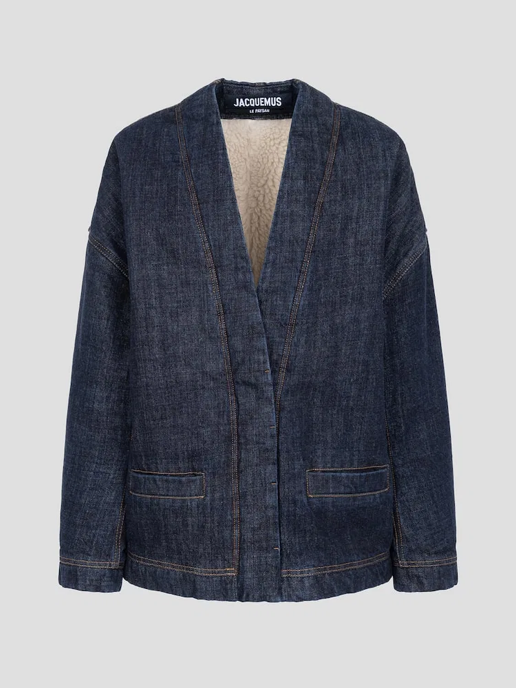 Кардиган оверсайз джинсовый Le Cardigan De-Nimes JACQUEMUS, Dark Navy
