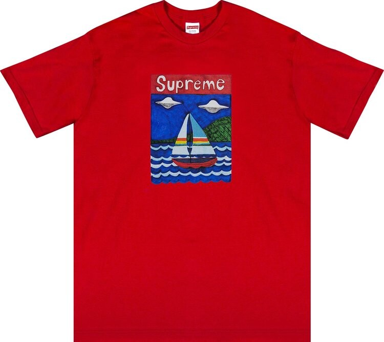 

Футболка Supreme Sailboat Tee 'Red', красный