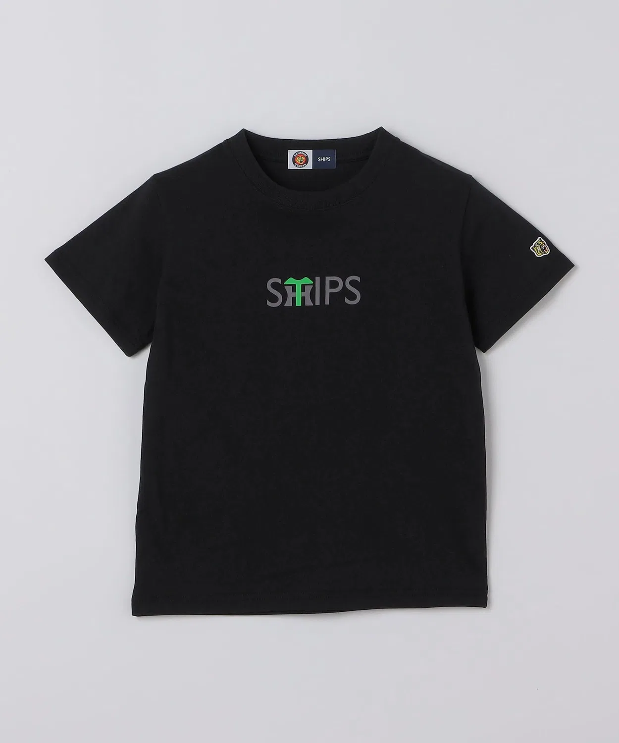 Детская футболка с принтом Color Logo SHIPS, модель Hanshin Tigers x SHIPS, Black