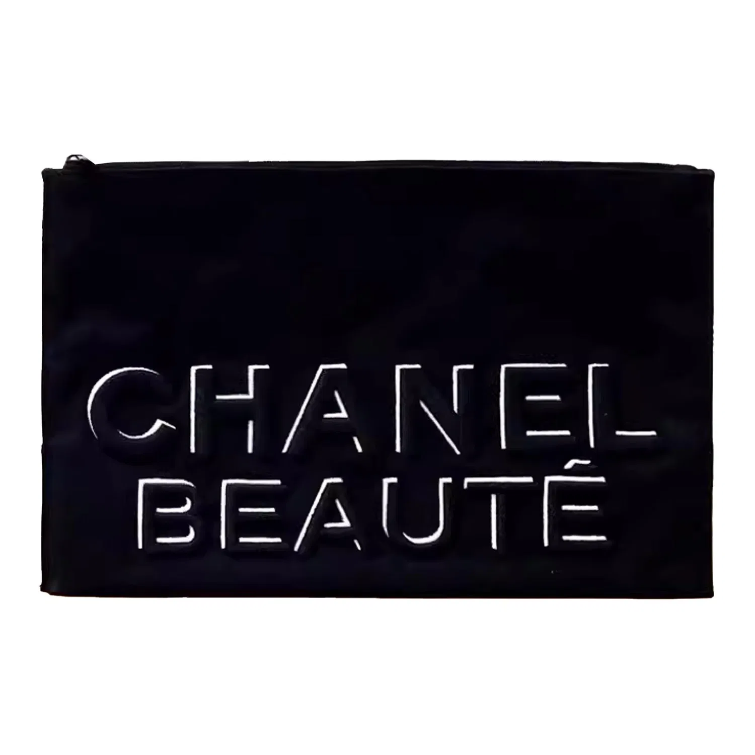 Косметичка с вышивкой Black Embroidery Canvas Bag CHANEL, Black