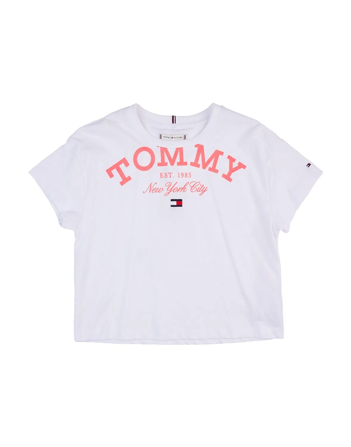 Детская футболка для девочек с принтом Tommy Hilfiger, белый