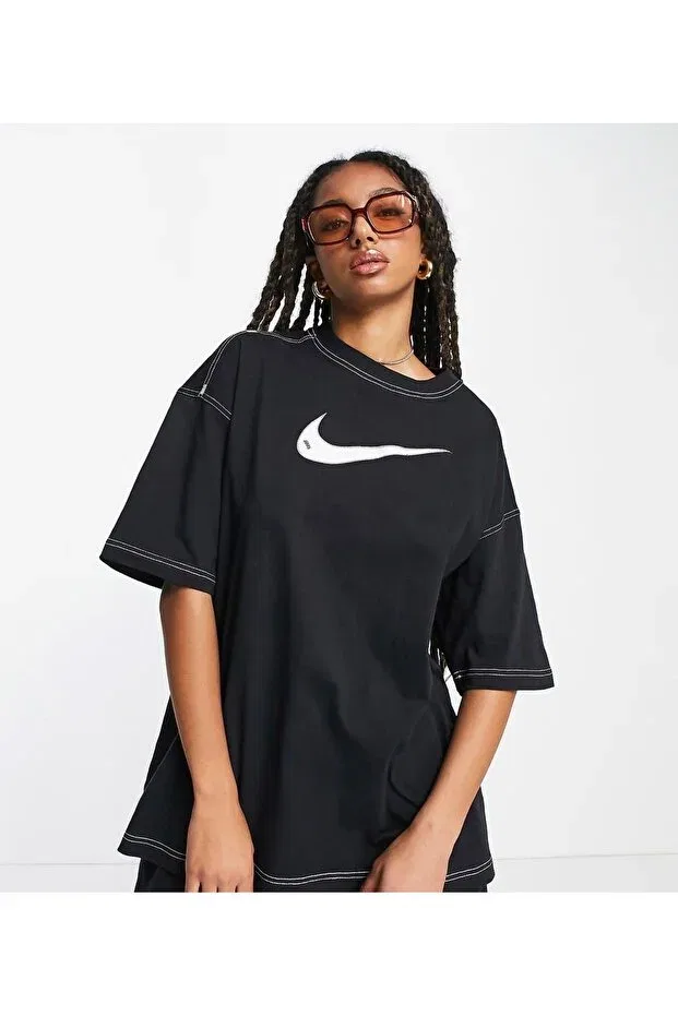 Женская футболка хлопковая с длинным рукавом Nike, Black