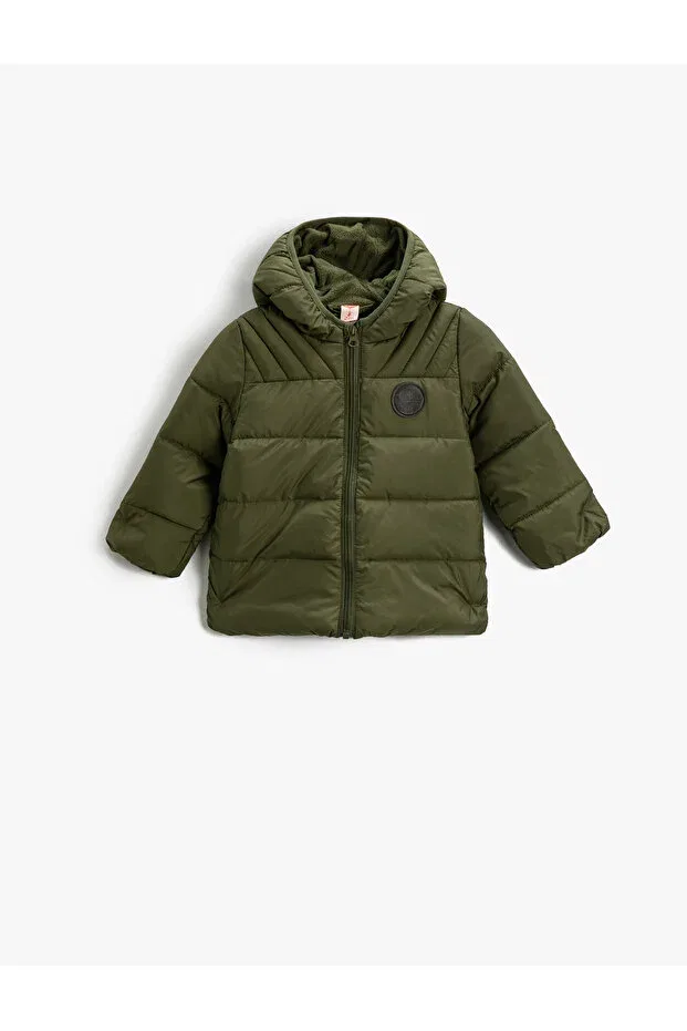 Детский пуховик с капюшоном Koton, Khaki