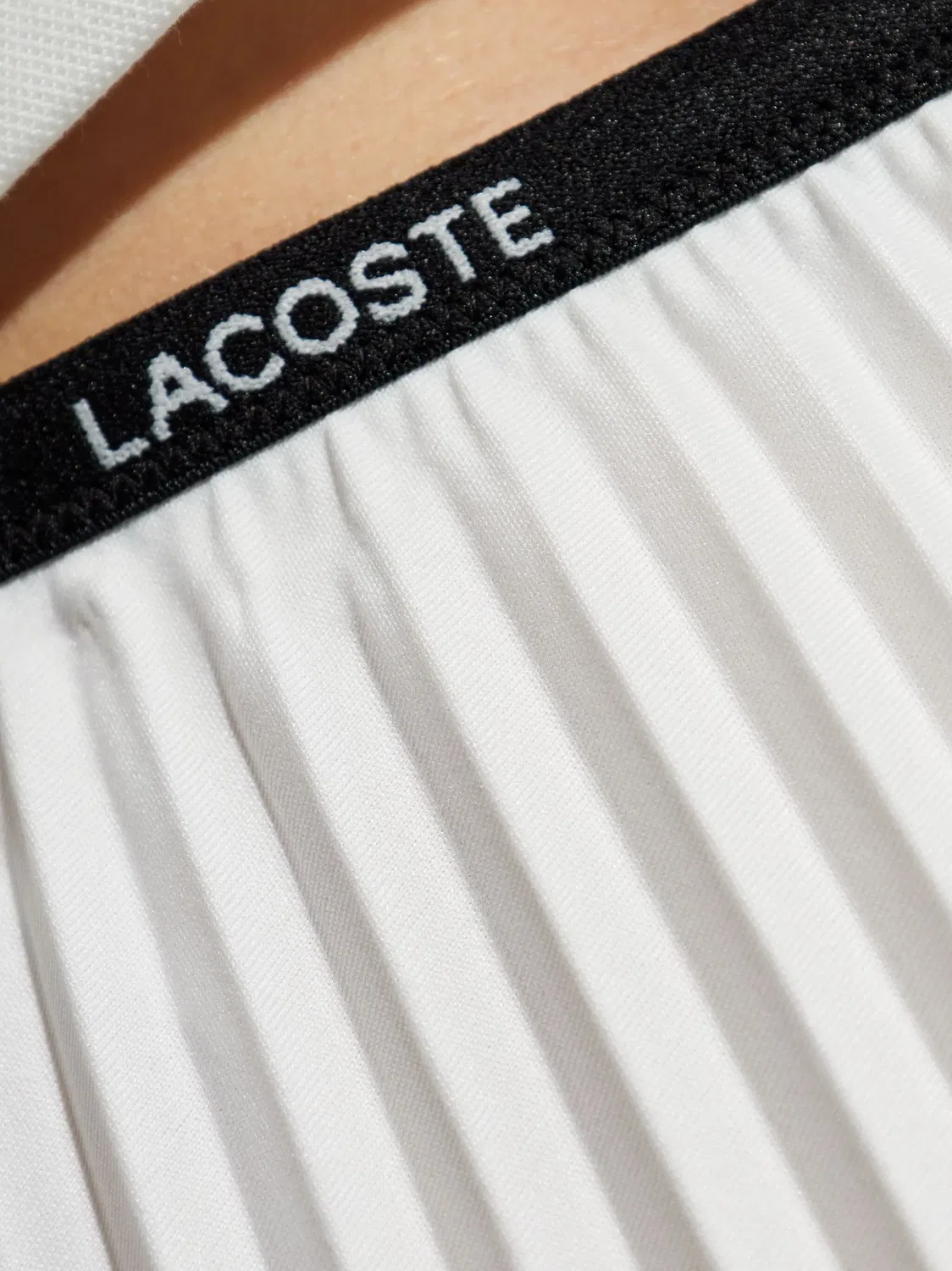 Плиссированная юбка Lacoste, белый — фото 2