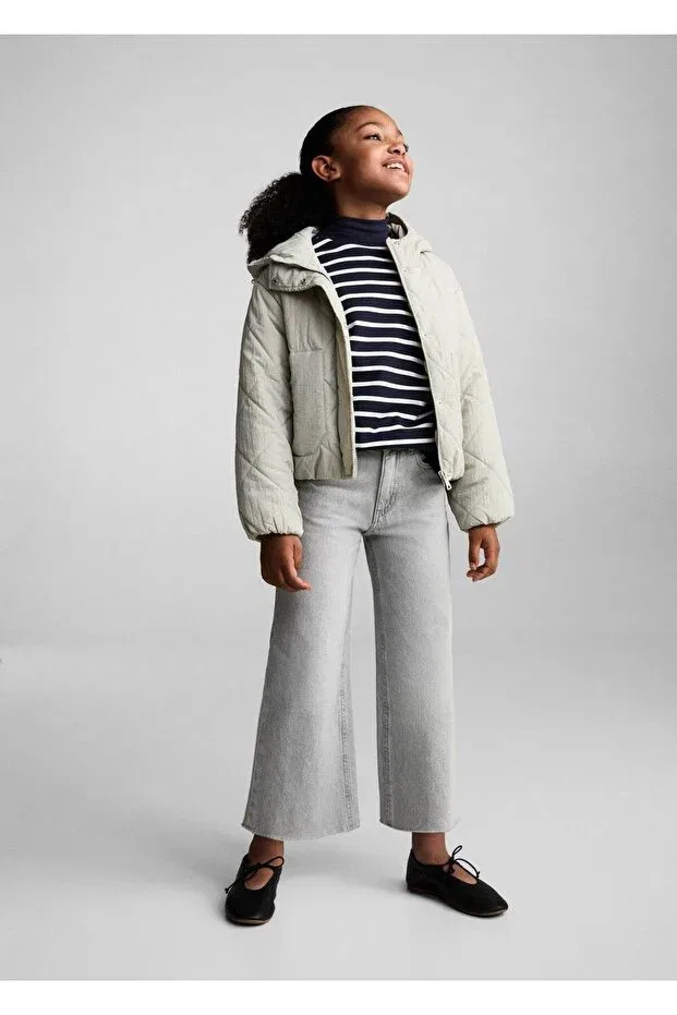 Детские свитшот для девочек в полоску Mango Kids, Navy Blue — фото 2