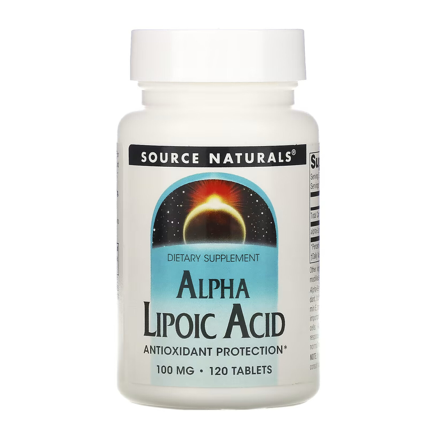 

Source Naturals, Альфа-липоевая кислота, 100 мг, 120 таблеток