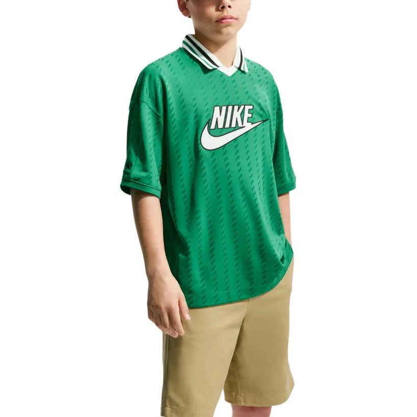 Детская футболка хлопковая Nike, Peacock Stone Color — фото 4