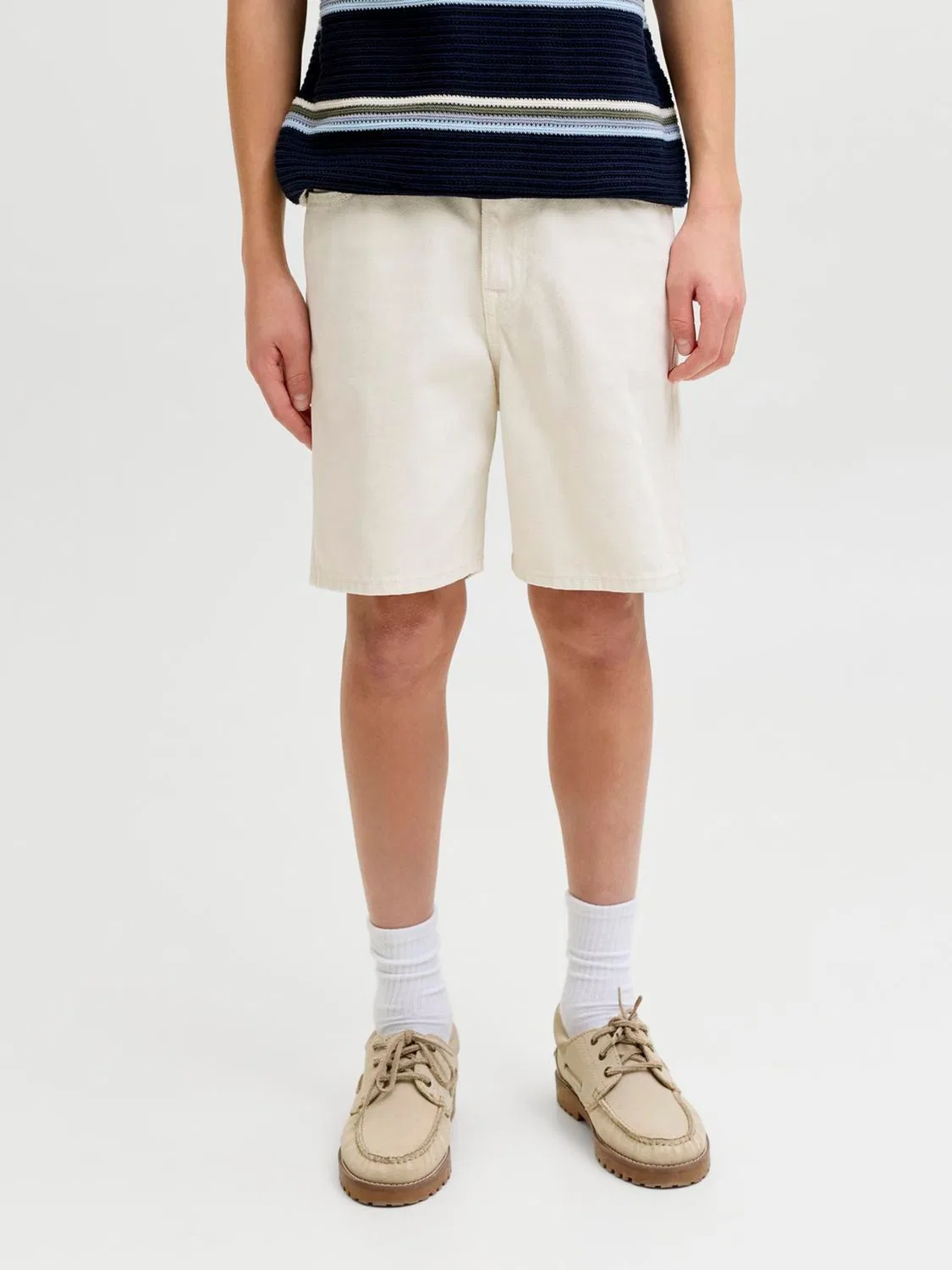 Шорты джинсовые, свободная посадка JACK & JONES JUNIOR, песочный нейтральный — фото 2