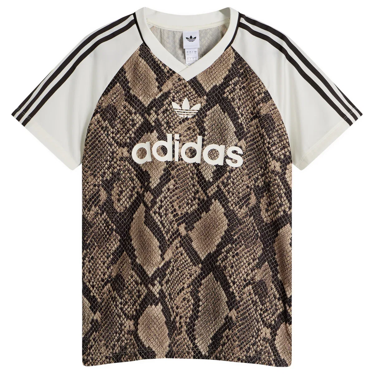 Женская футболка с принтом Satin Jersey Adidas, Linen & Magic Beige