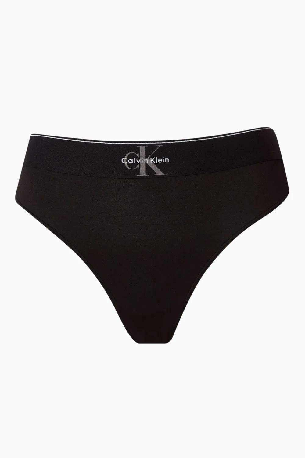 Трусы-стринги из микрофибры с логотипом Calvin Klein, черный