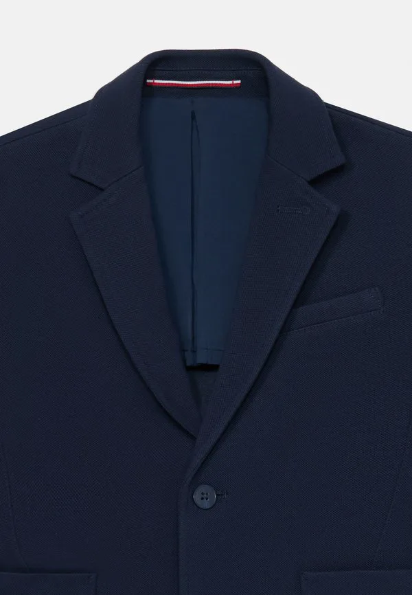 Празненный пиджак из ткани пике прямого кроя Tommy Hilfiger, Dark Night Navy — фото 3