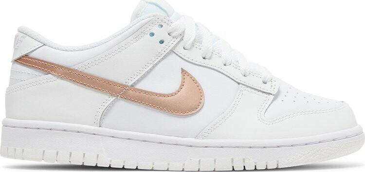 

Кроссовки Nike Dunk Low GS 'White Metallic Red Bronze', белый