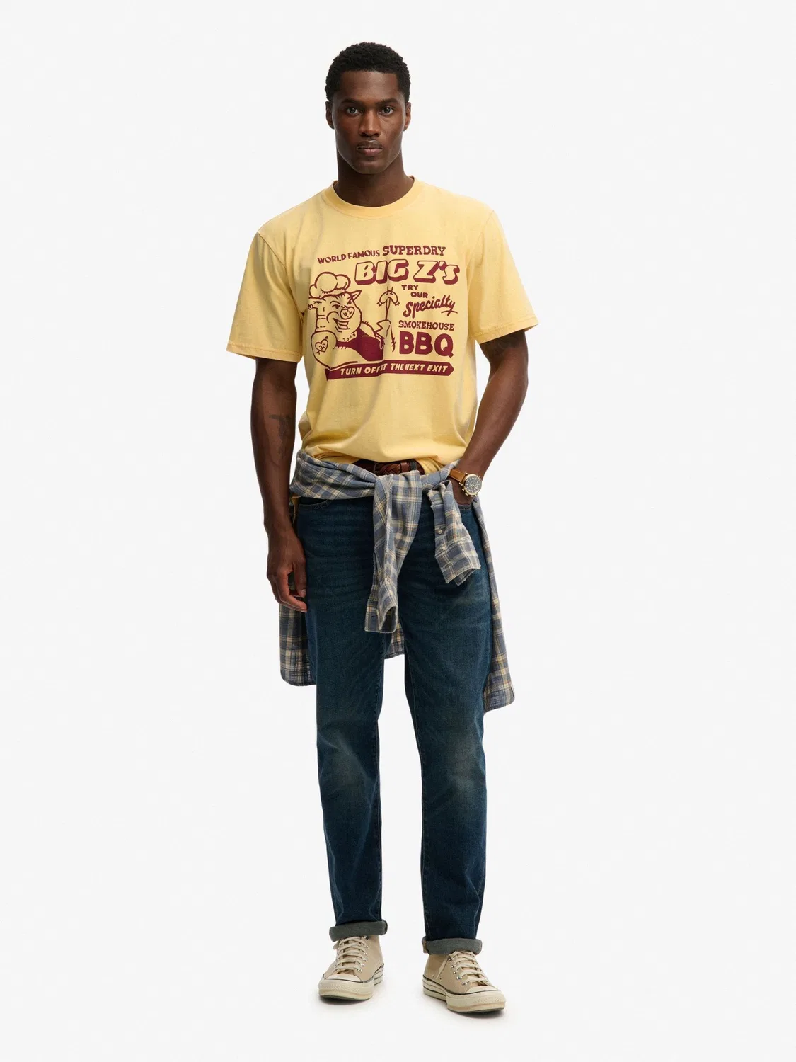 Футболка свободного кроя Roadside Trade Superdry, желтый — фото 4