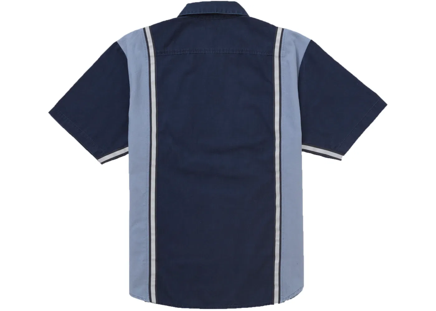 Мужская рубашка с длинным рукавом Supreme Reflective Stripe S/S Work Shirt, Navy — фото 2