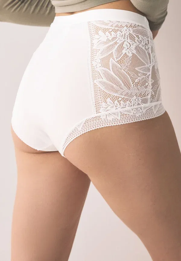 Трусы 2 шт, кружевные, High waist fit -knickers 2 pack - briefs, Next, white, белый — фото 2