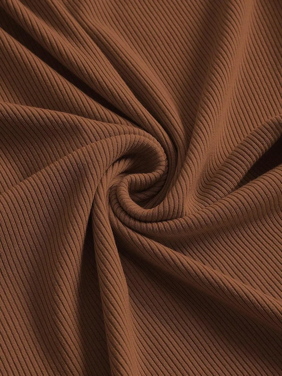 Женское ками-миди-платье с узлом и драпировкой бюста, Coffee Brown — фото 2