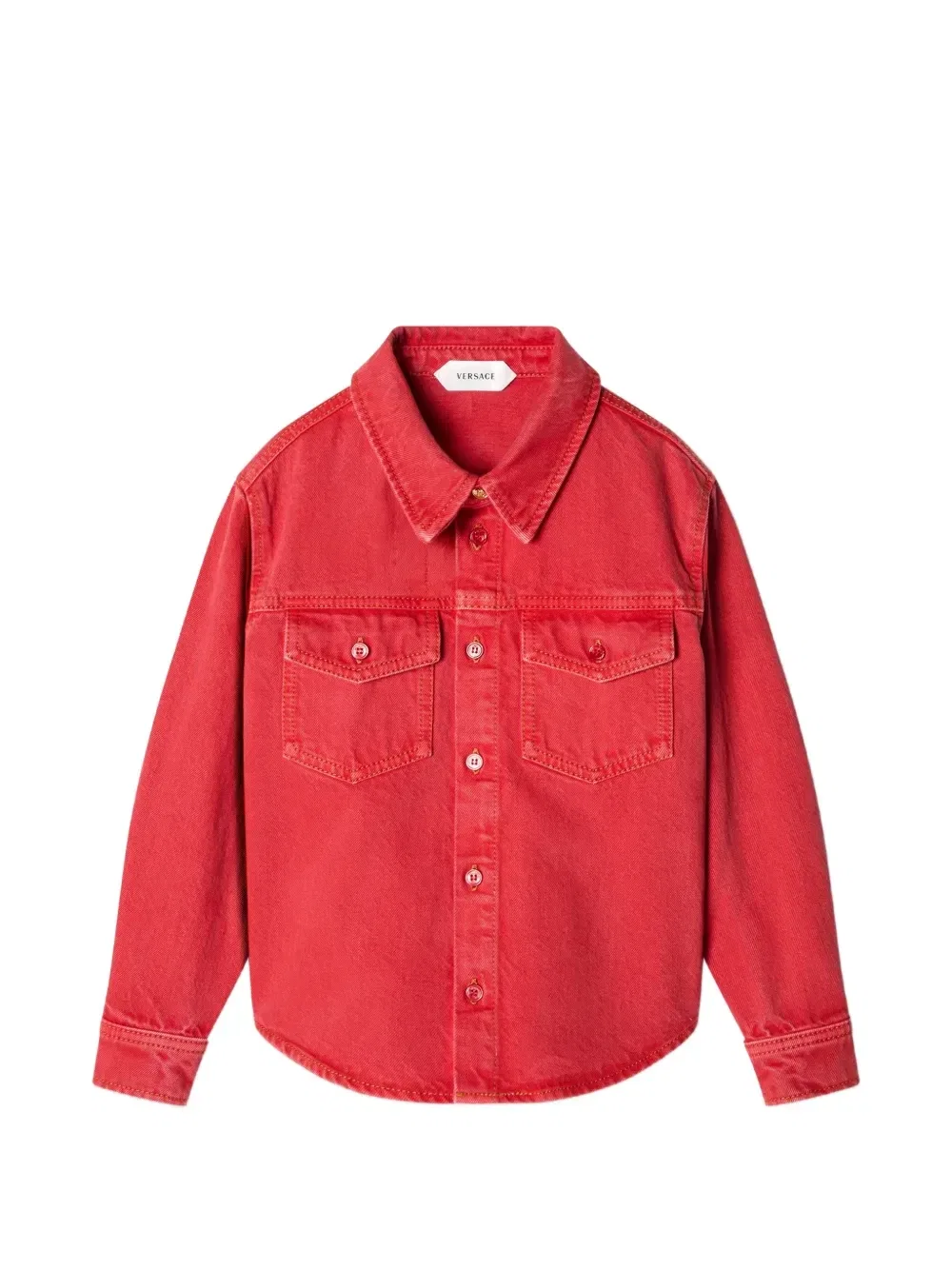 Джинсовая рубашка Versace Kids, красный