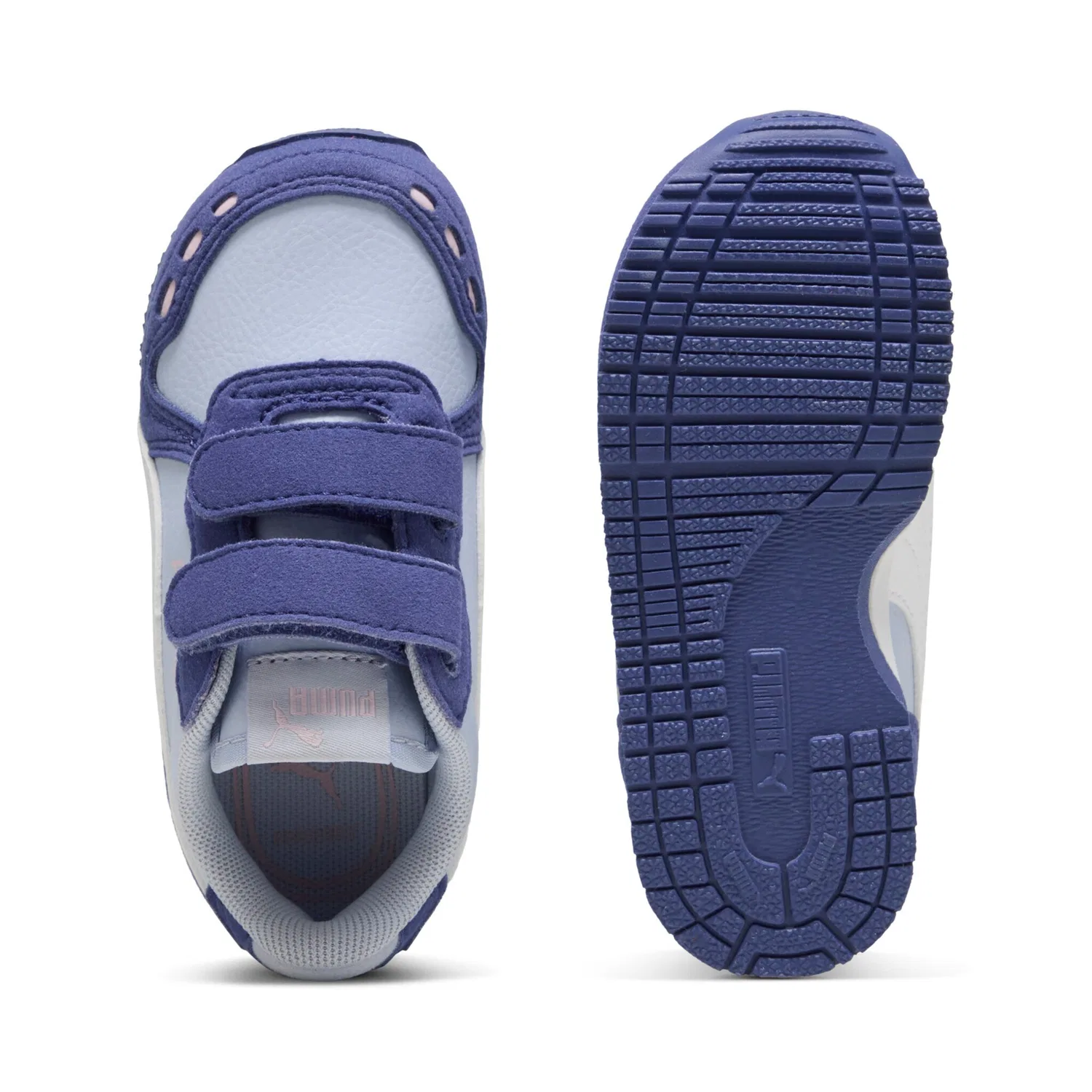 Детские кроссовки в ретро-стиле Cabana Racer PUMA, Cool Weather/White/Blue Crystal/Rose Mauve — фото 4