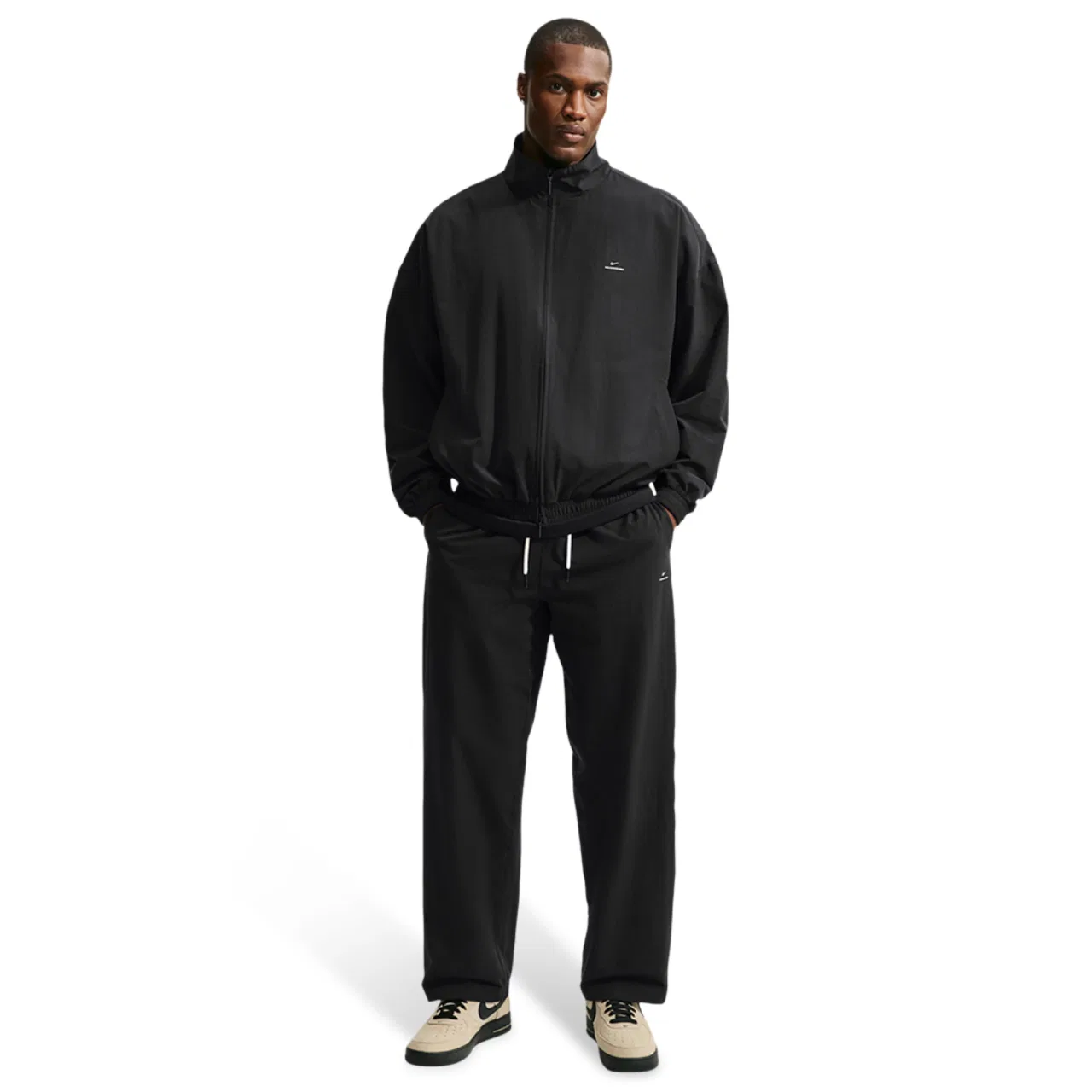 Мужская куртка с технологией Dri-FIT, модель Standard Issue Game Woven, Nike, Black Pale Ivory Pale Ivory — фото 4