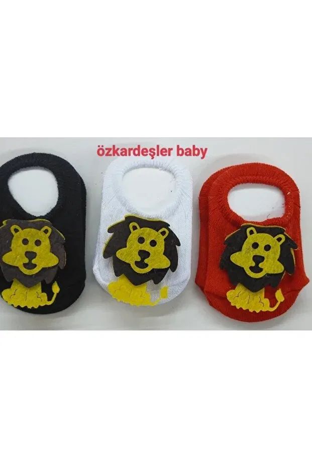 Детские носки для девочек с узором Özkardeşler Baby, Red — фото 4