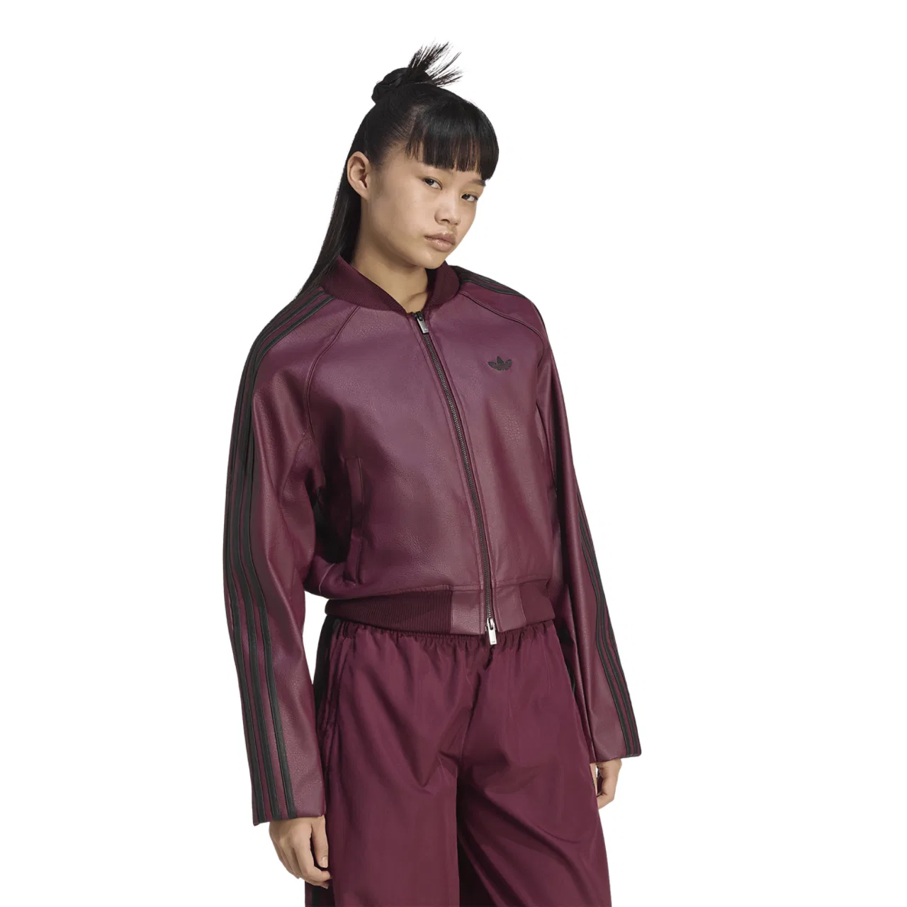 Женская куртка Superstar Track Top Adidas, цвет Maroon/Black/Dark Football Gold