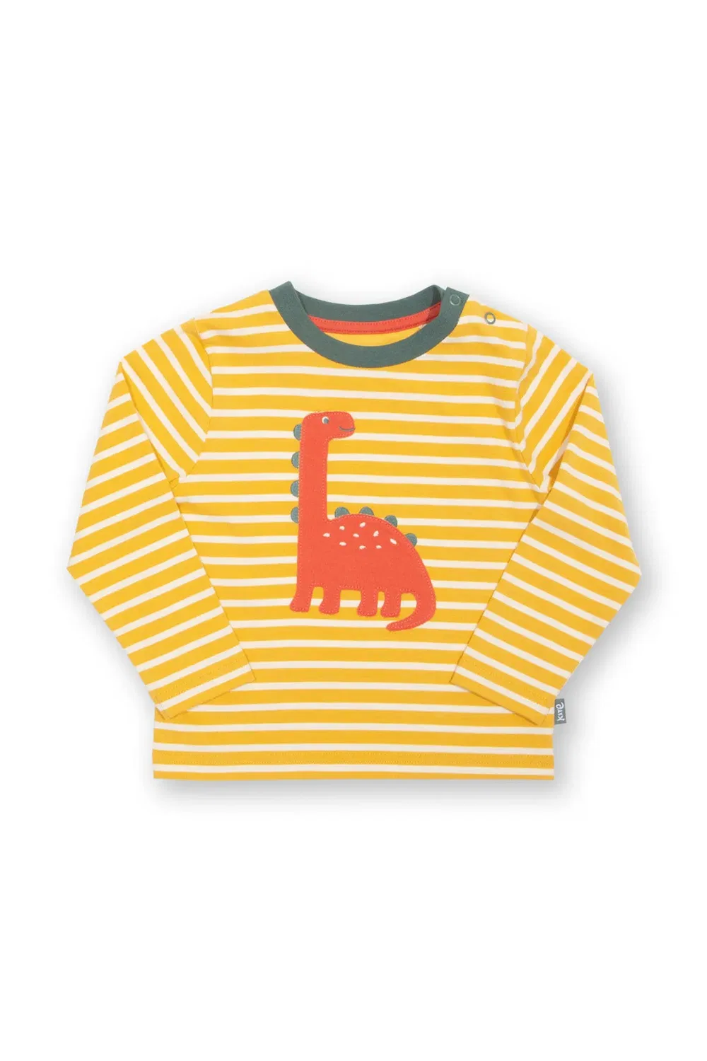 Детская футболка с принтом Dinky Dino Kite, Yellow
