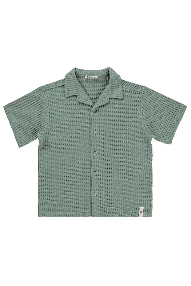 Детская рубашка для мальчиков с коротким рукавом Civil Boys, Cascade Green