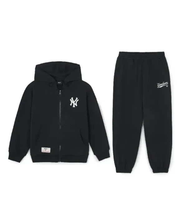 Спортивный базовый комплект худи с молнией, ny Mlb Kids, черный — фото 3