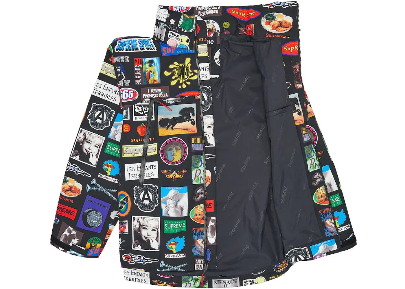 Мужская куртка с принтом GORE-TEX Supreme, Черный — фото 2