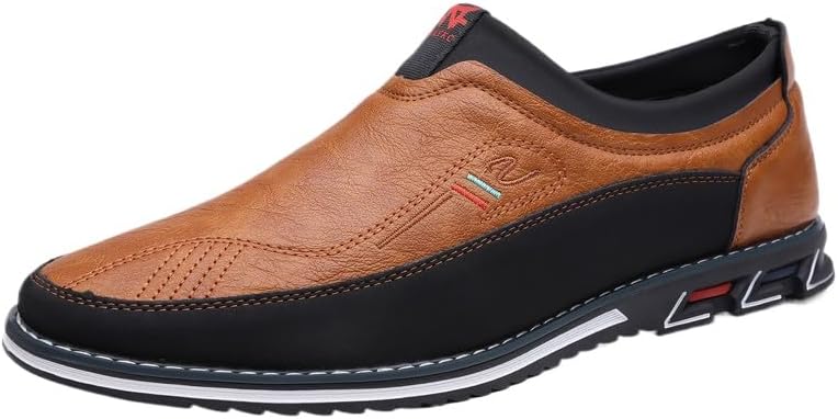 

Мужские кожаные лоферы-слипоны мокасины из замши, легкие и дышащие стильные мужские лоферы Hhhchpm, оранжевый