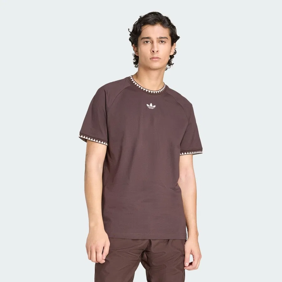 Футболка с длинным рукавом Chest Stripes Engineered Collar Tee adidas, Белый