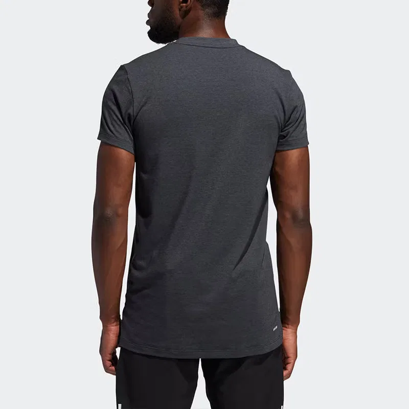 Футболка спортивная с коротким рукавом Stu Tech Adidas, серая — фото 4