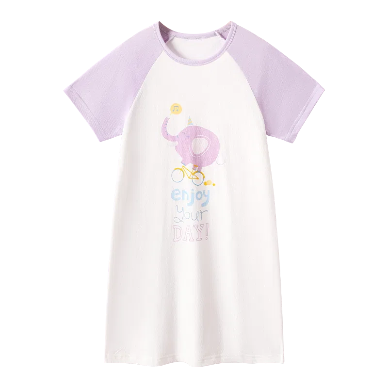 Детское платье для девочек с круглым вырезом Red bean, Taro Purple
